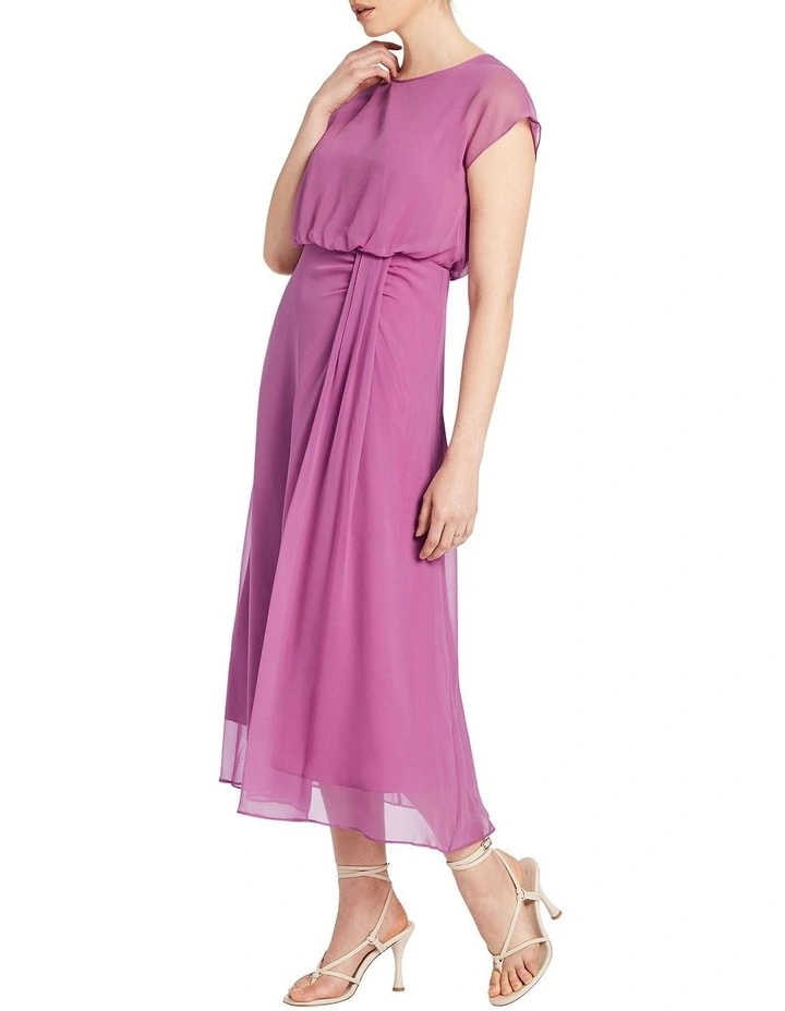 Camela Silk Dress in Violet image 2