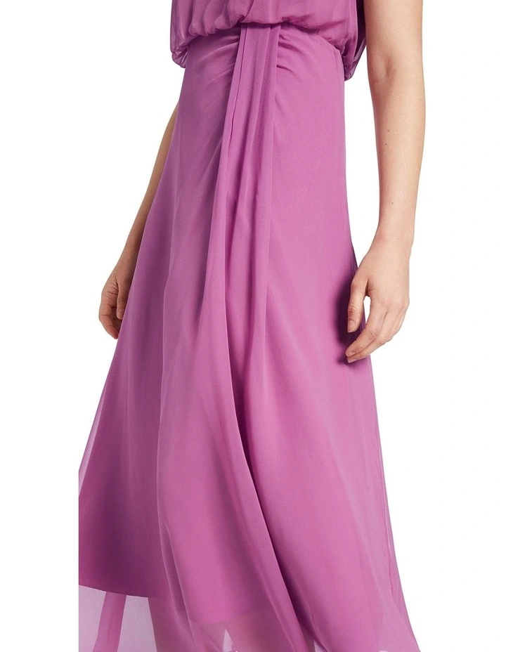 Camela Silk Dress in Violet image 4