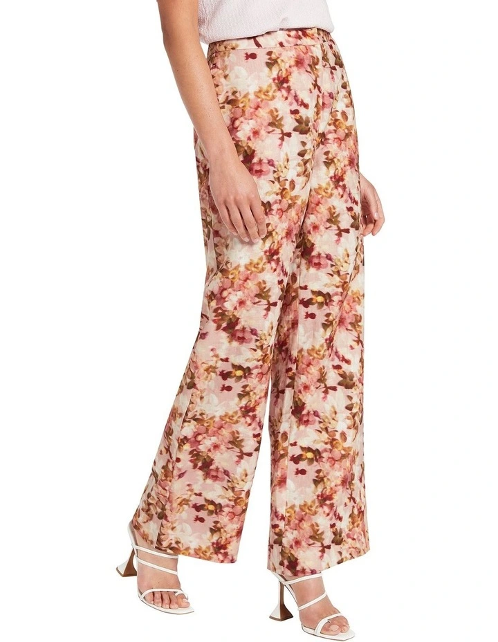 Kodi Wide Leg Linen Pant In Multi image 1