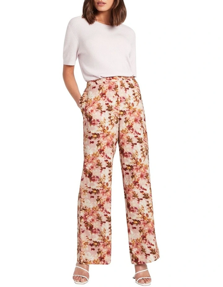 Kodi Wide Leg Linen Pant In Multi image 2