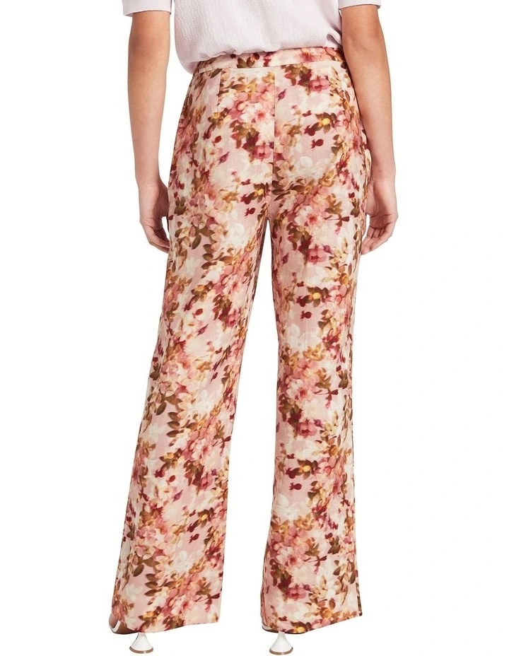 Kodi Wide Leg Linen Pant In Multi image 3
