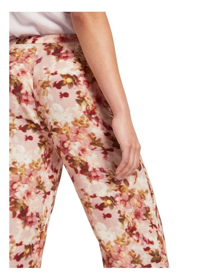 Kodi Wide Leg Linen Pant In Multi image 4