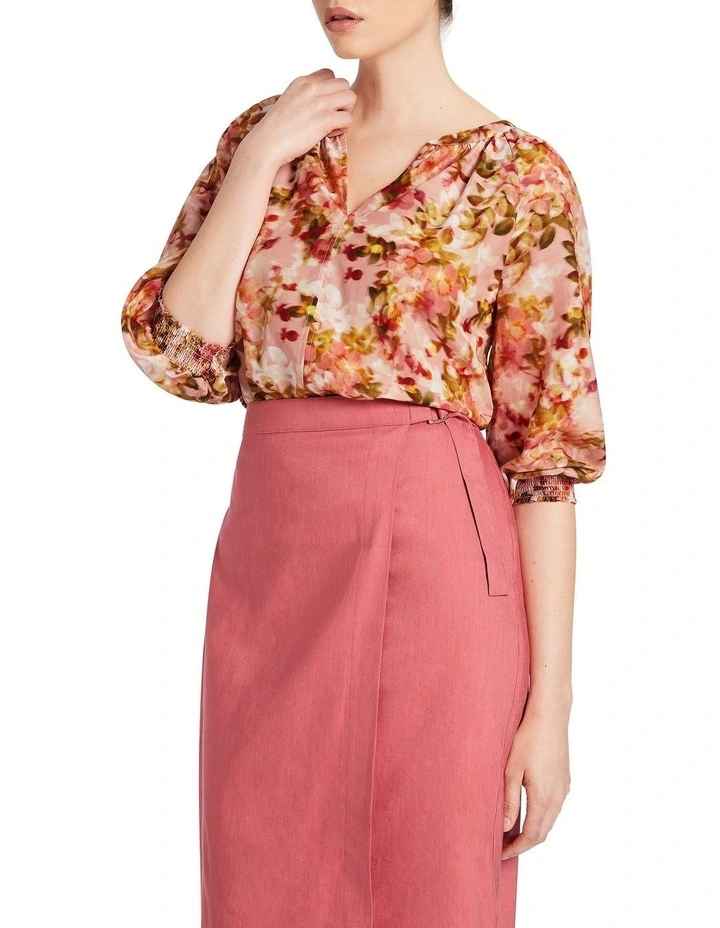 Kodi Silk Cotton Blouse In Multi image 1