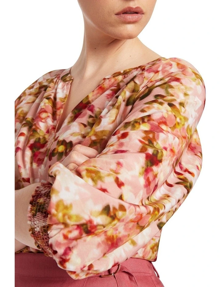 Kodi Silk Cotton Blouse In Multi image 4