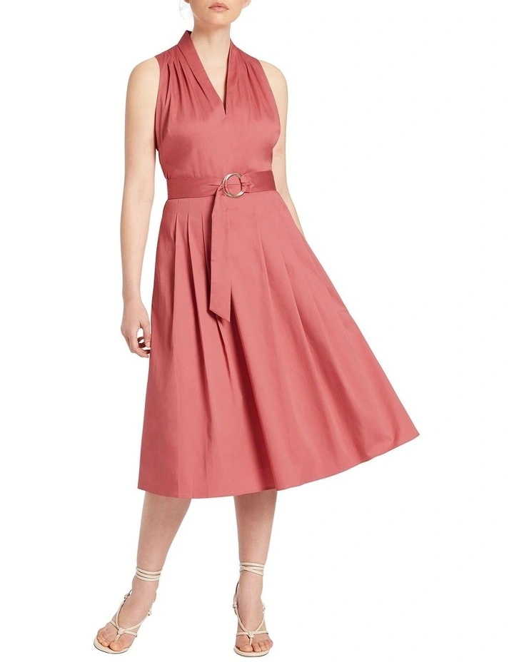 Claudette Cotton Dress In Petal image 1