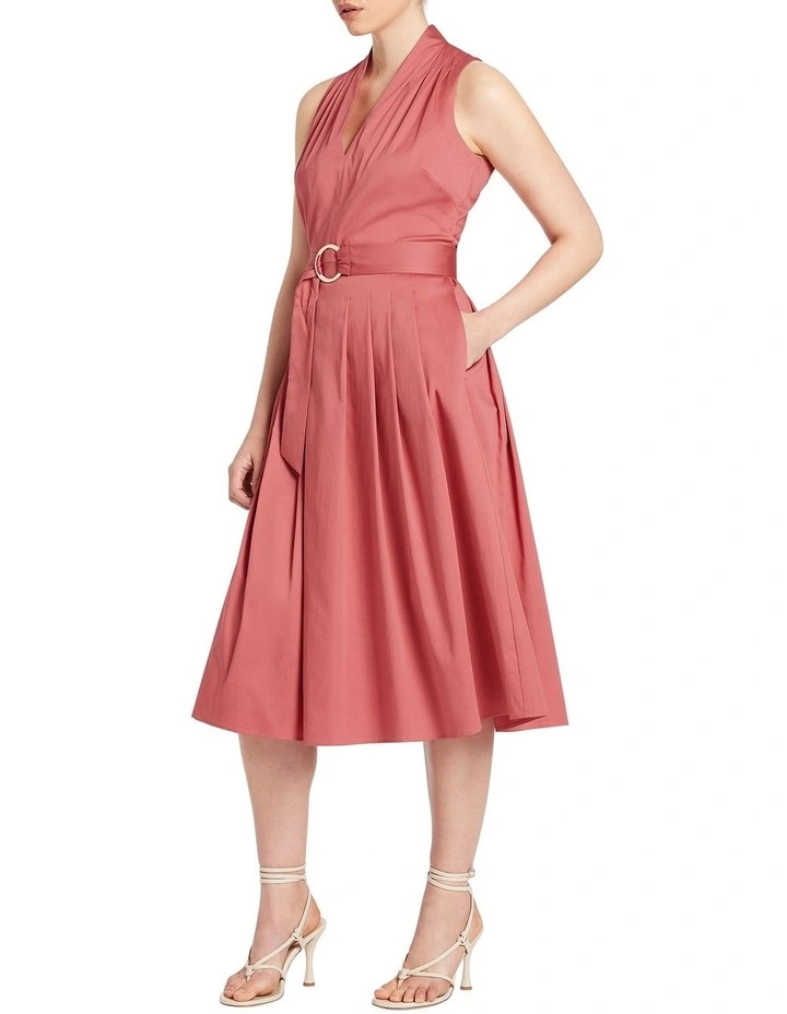 Claudette Cotton Dress In Petal image 2