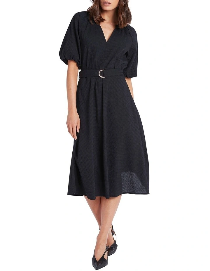 Clover Cotton Dress in Black image 1