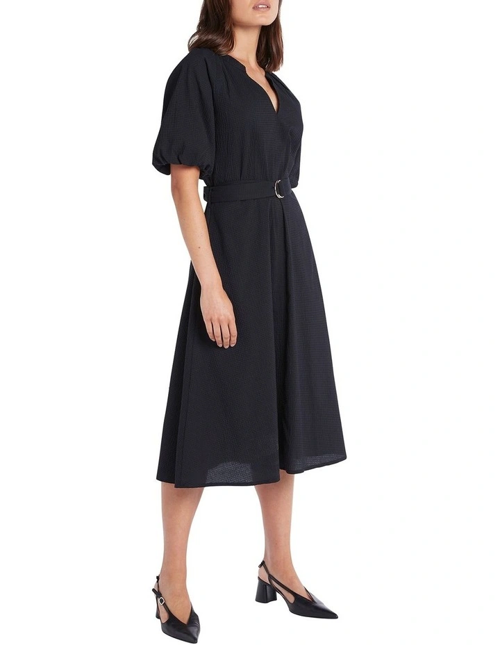 Clover Cotton Dress in Black image 2