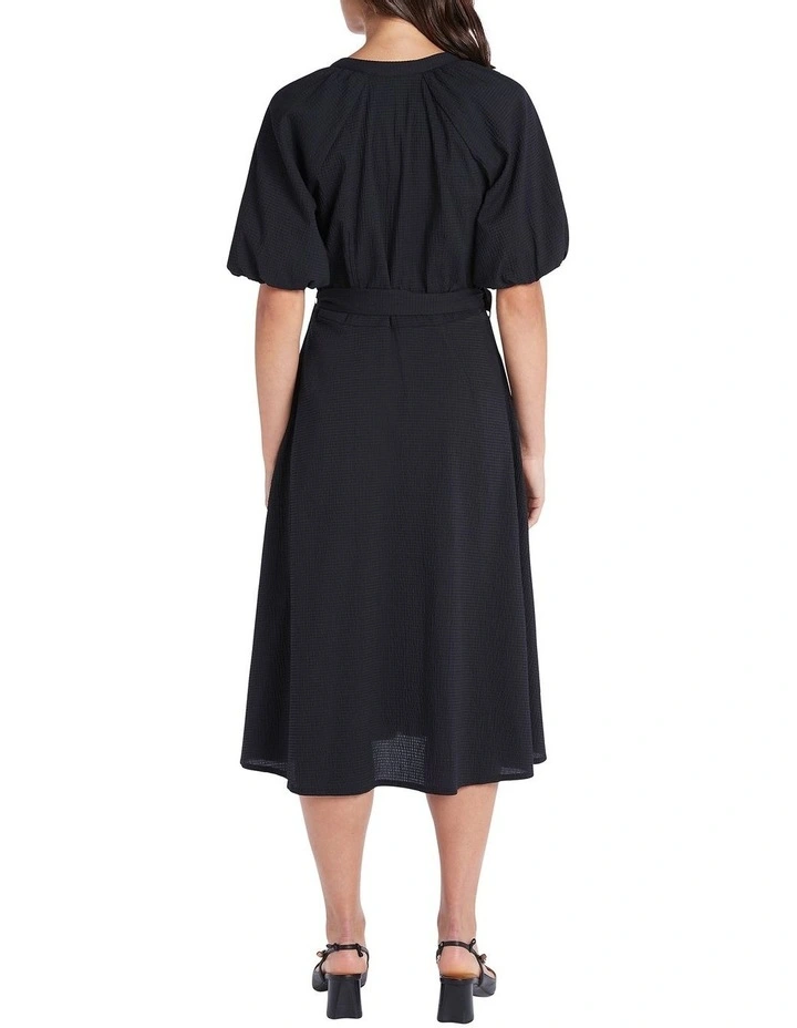 Clover Cotton Dress in Black image 3