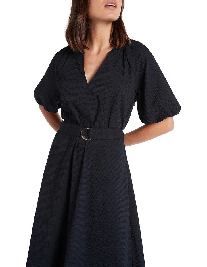 Clover Cotton Dress in Black image 4