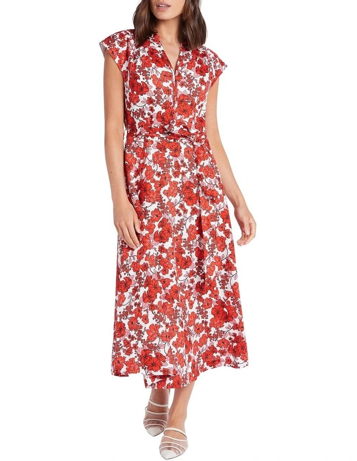 David Lawrence Bobbi Linen Dress in Poppy | MYER