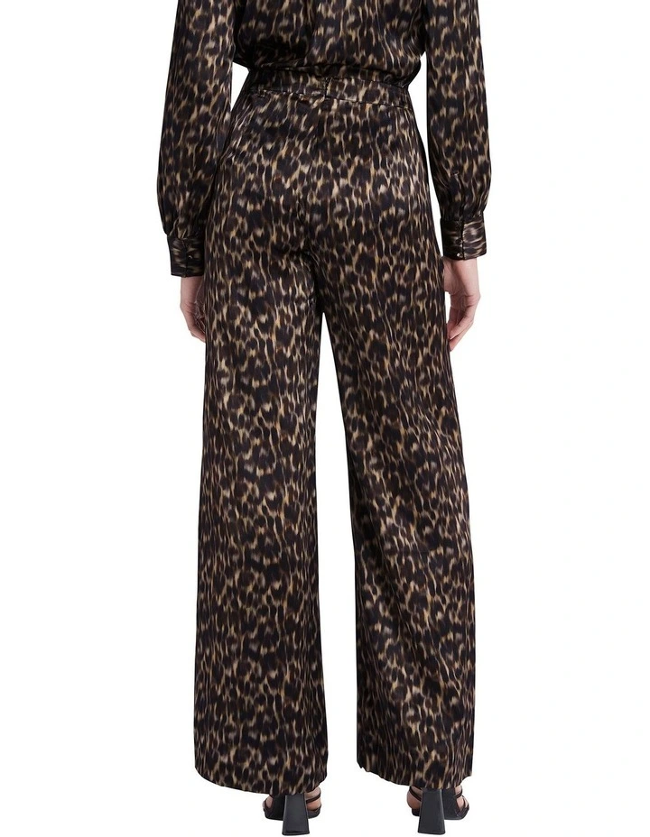 Rya Silk Wide Leg Pant in Black image 2