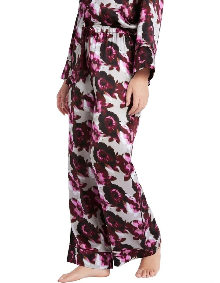 Flore Silk Pyjama Pant in Plum image 1