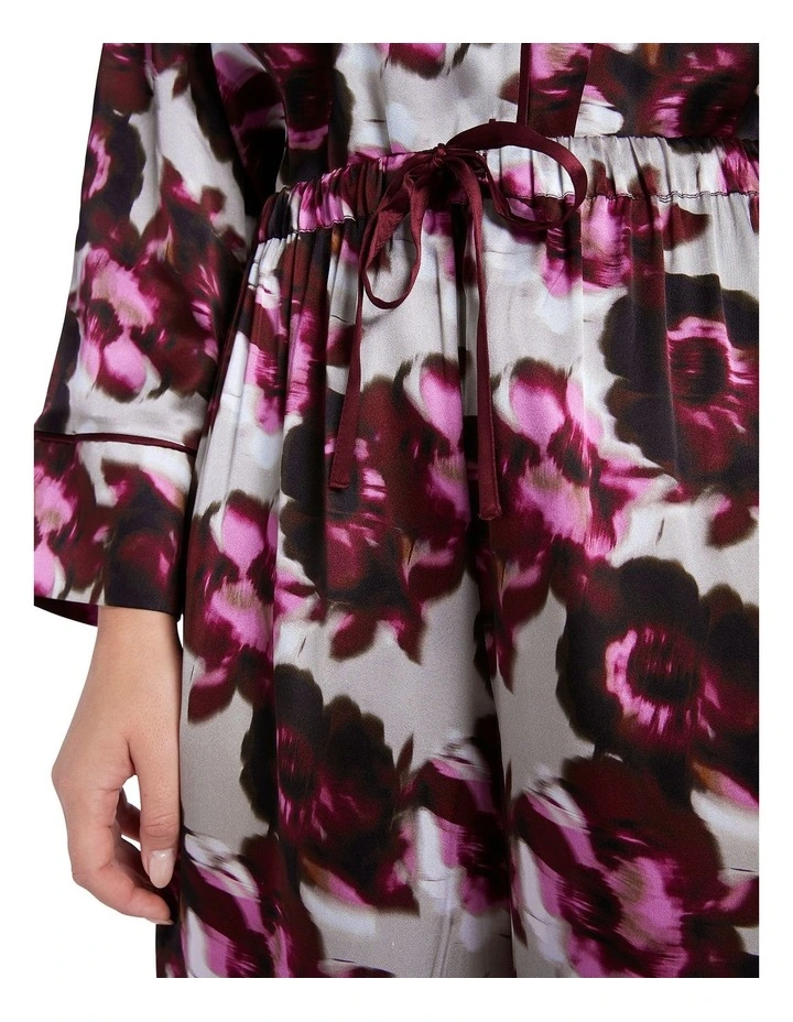 Flore Silk Pyjama Pant in Plum image 4