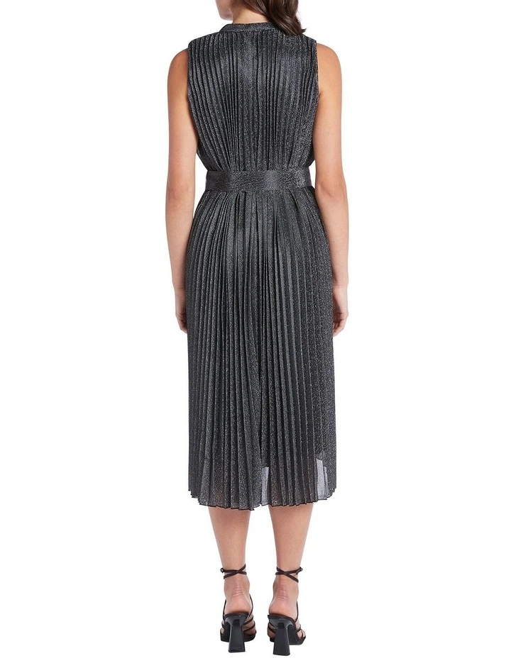 Angelique Lurex Dress in Platinum image 2