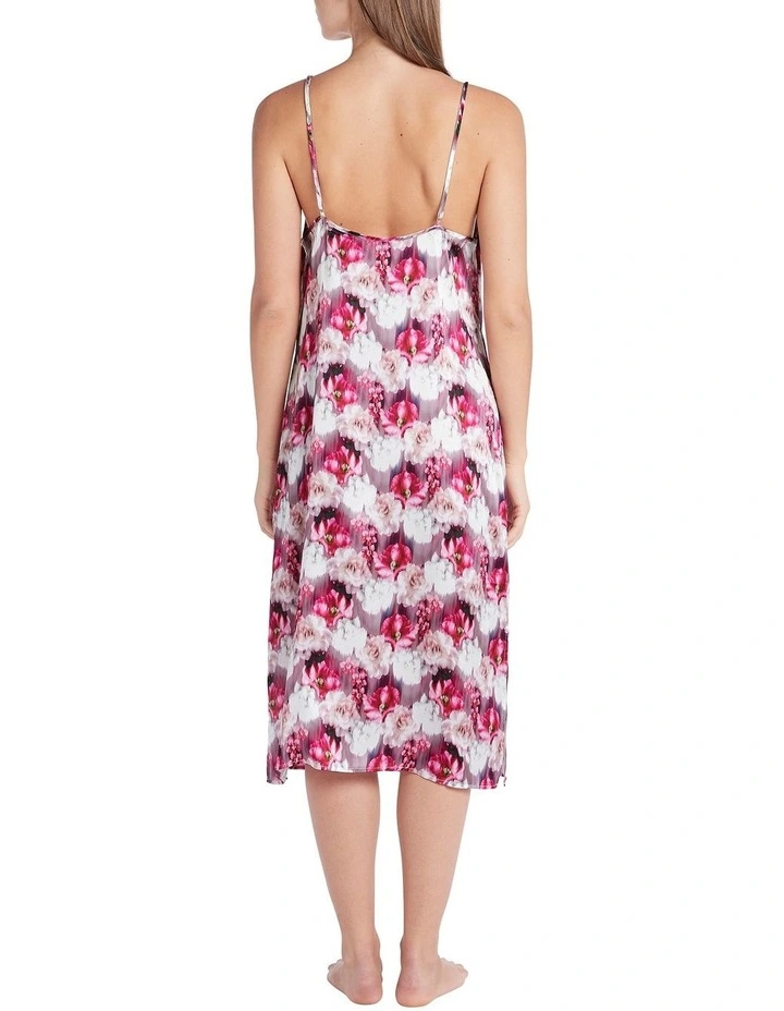 Mylene Silk Sleep Dress in Pink Multi image 3