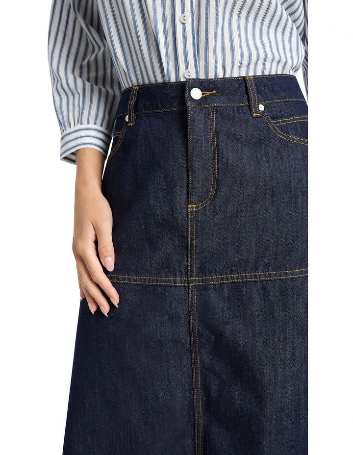 Jodie Denim Skirt in Indigo image 4