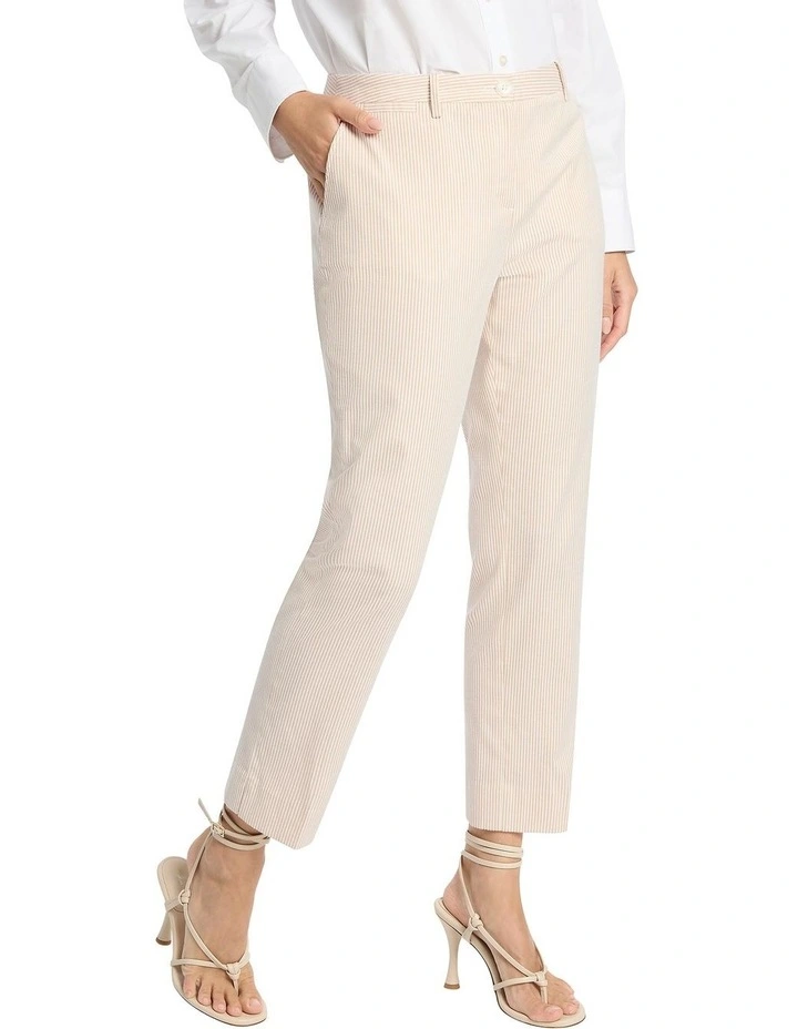 Lila Stripe Pant in Beige image 1