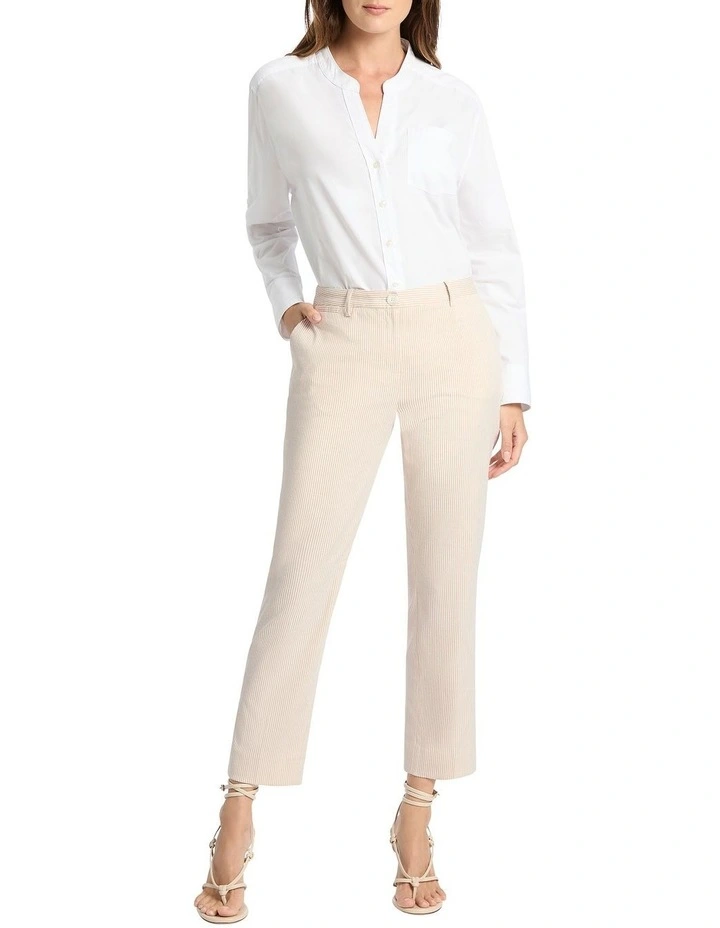 Lila Stripe Pant in Beige image 2