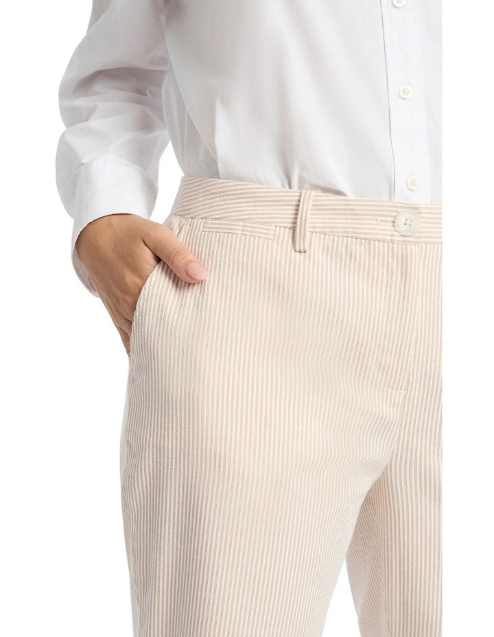 Lila Stripe Pant in Beige image 4