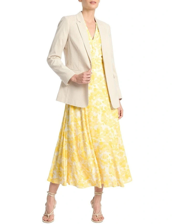 Lila Stripe Blazer in Beige image 2