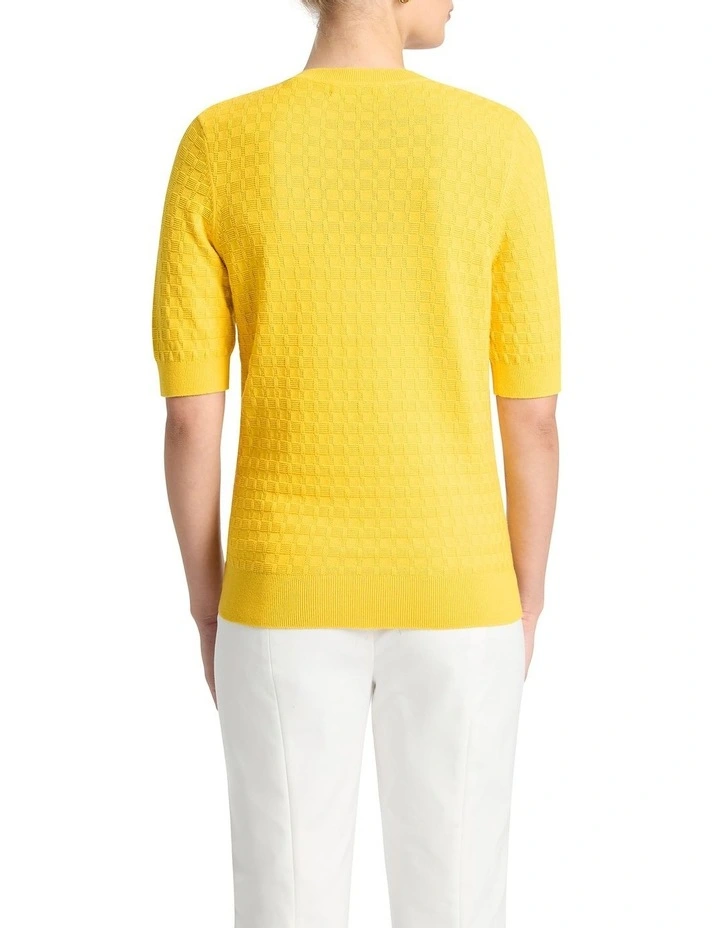 Allegro Cotton Knit Top in Daffodil image 3