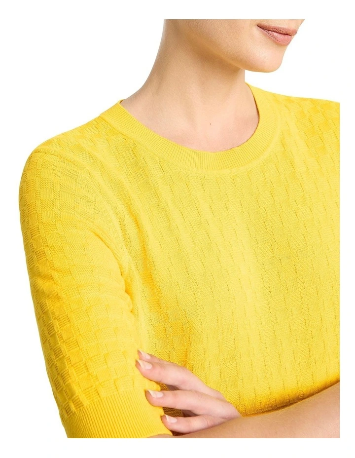 Allegro Cotton Knit Top in Daffodil image 4
