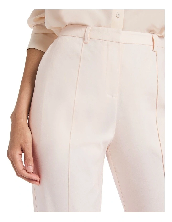 Saxon Cropped Linen Pant in Cream image 4
