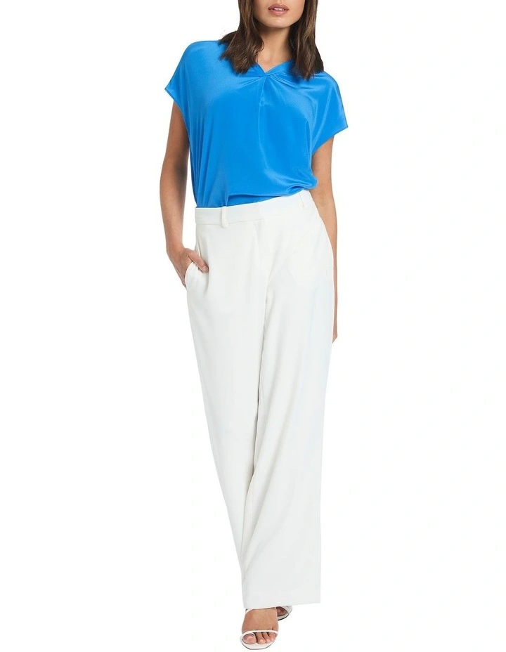 David Lawrence Lua Silk Mix Tee in Blue | MYER