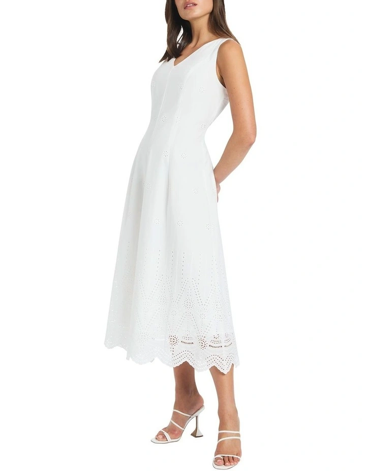 David Lawrence Bellamy Broderie Dress in Cream | MYER