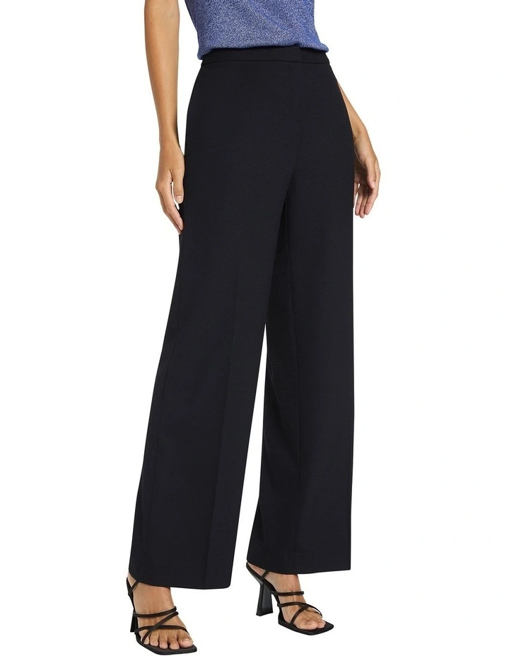 Pecky Wide Leg Pant in Black/Navy image 1