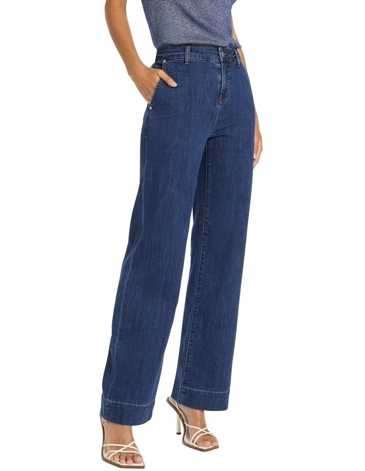 Arden Wide Leg Jean in Blue image 1