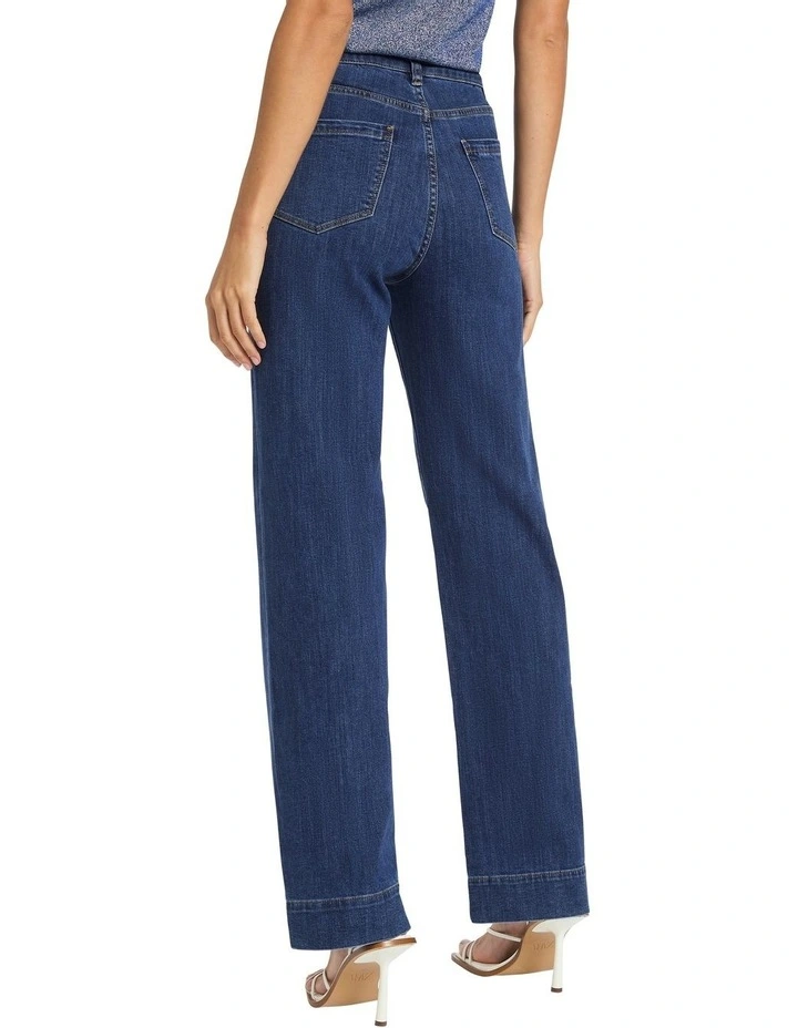 Arden Wide Leg Jean in Blue image 2
