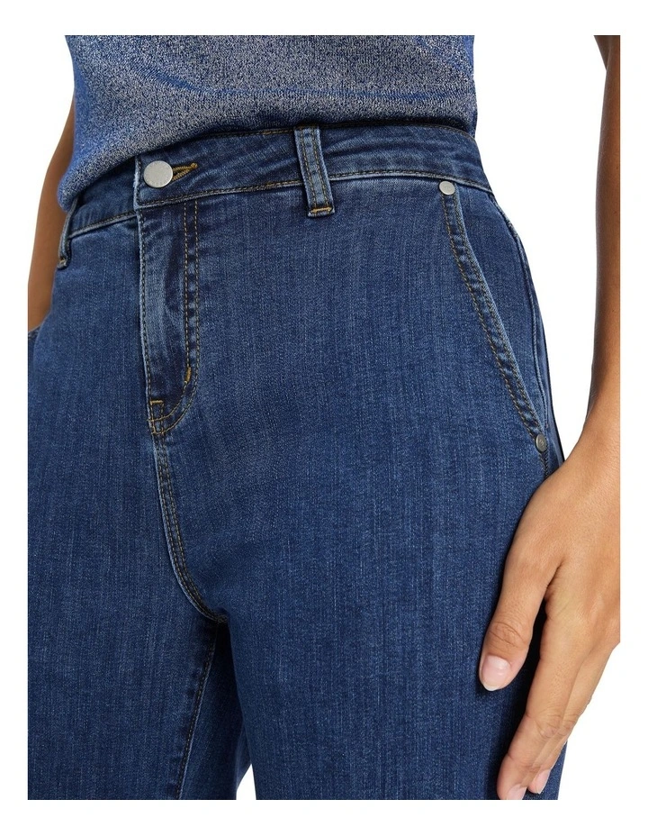 Arden Wide Leg Jean in Blue image 4