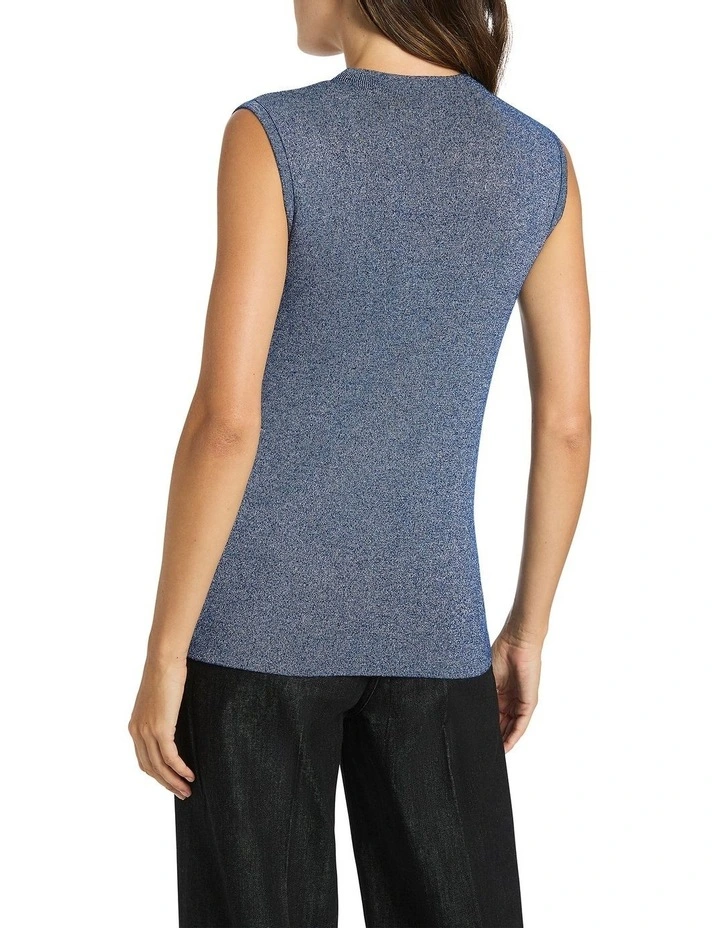 Galea Sleeveless Shimmer Knit in Grey image 3