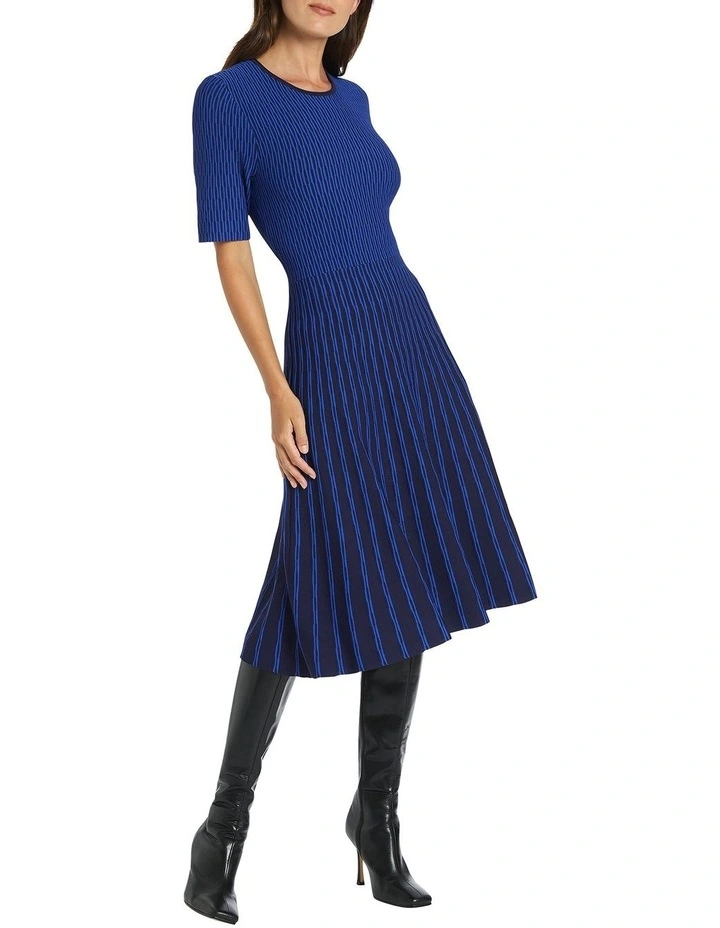 Giada Knit Dress in Cobalt/Navy image 1