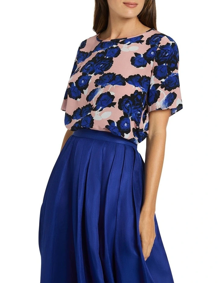 Tatum Silk Tee in Multi image 1