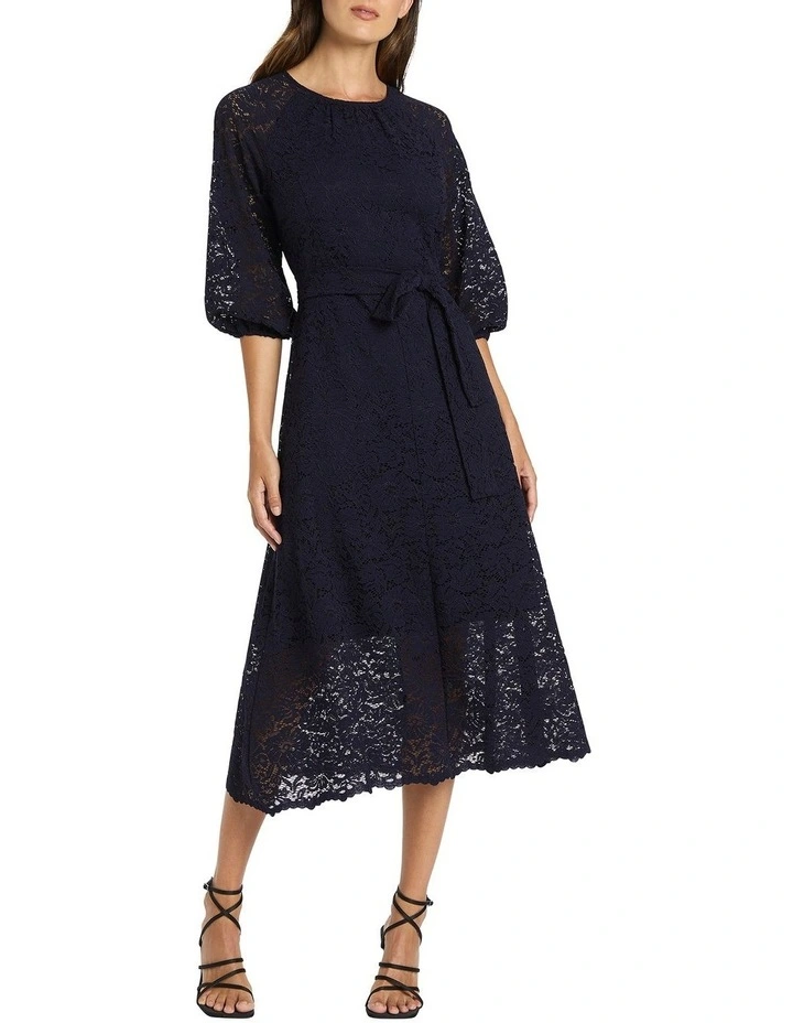 Perla Lace Dress in Navy image 1