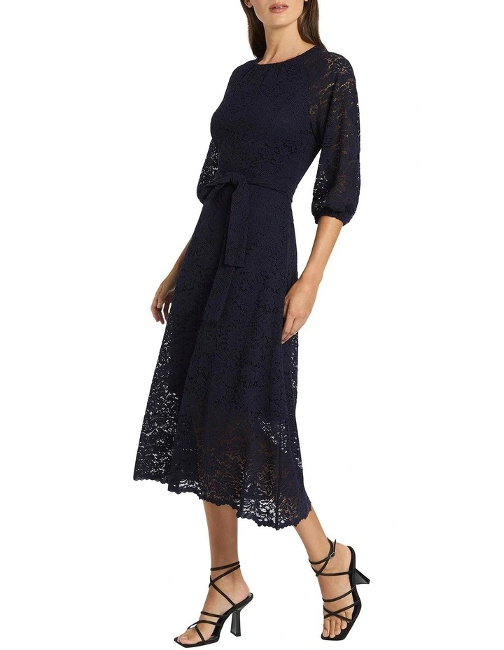 Perla Lace Dress in Navy image 2