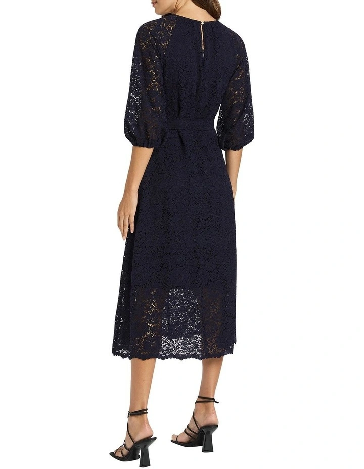 Perla Lace Dress in Navy image 3