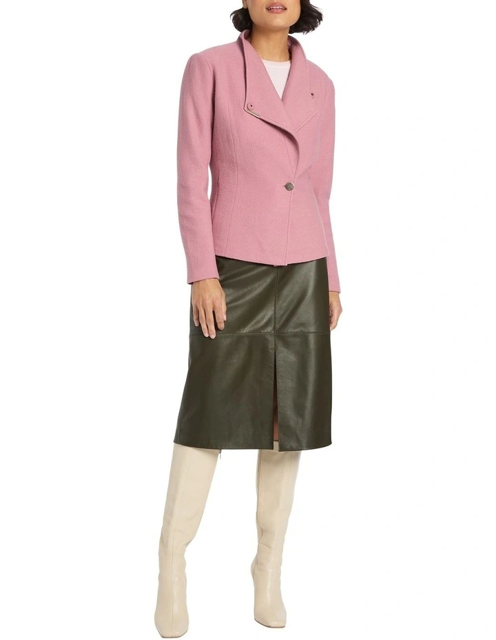Kaitlyn Felted Wool Jacket in Pink image 2