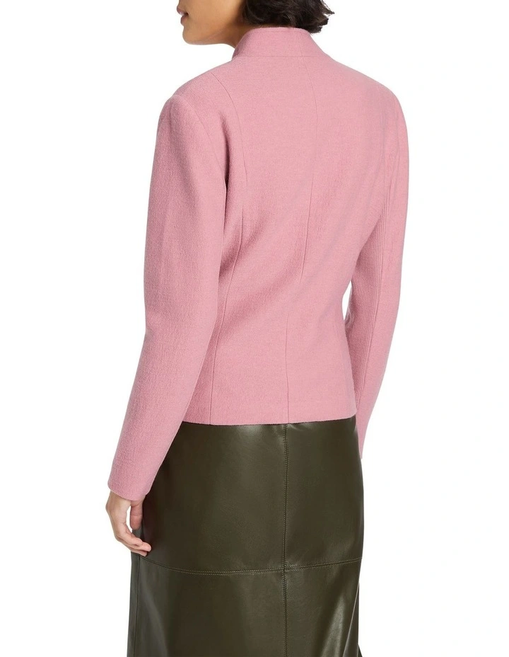 Kaitlyn Felted Wool Jacket in Pink image 4