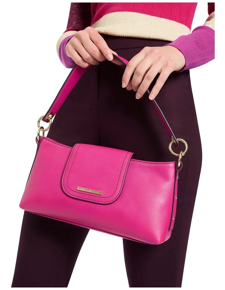Matera Leather Shoulder Bag in Pink image 2
