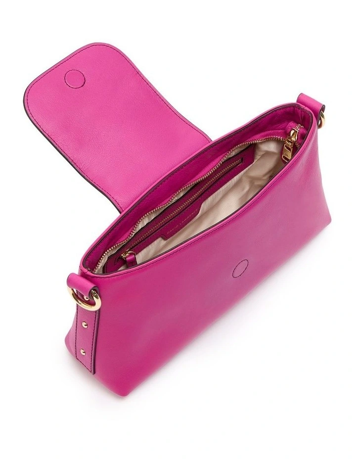 Matera Leather Shoulder Bag in Pink image 4