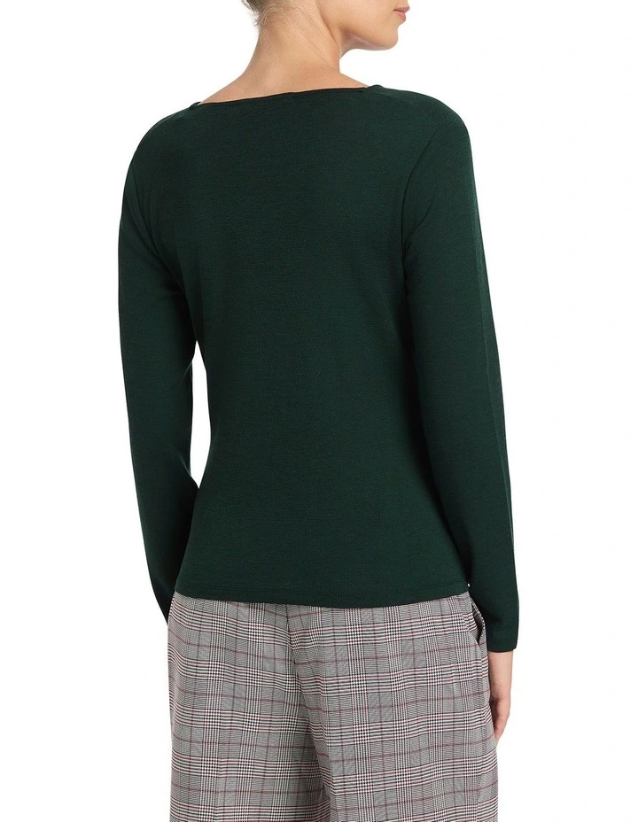 Claudie Babywool Top in Green image 4