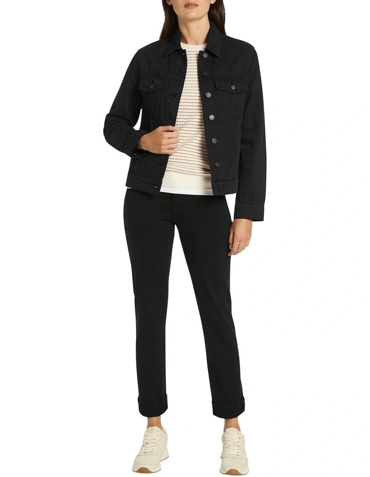 Aspen Denim Jacket in Black image 4