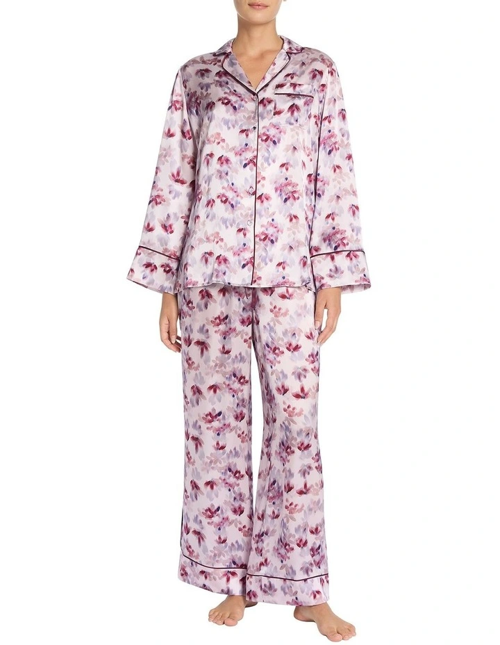 Romane Silk Pyjama Blouse in Purple Multi image 2