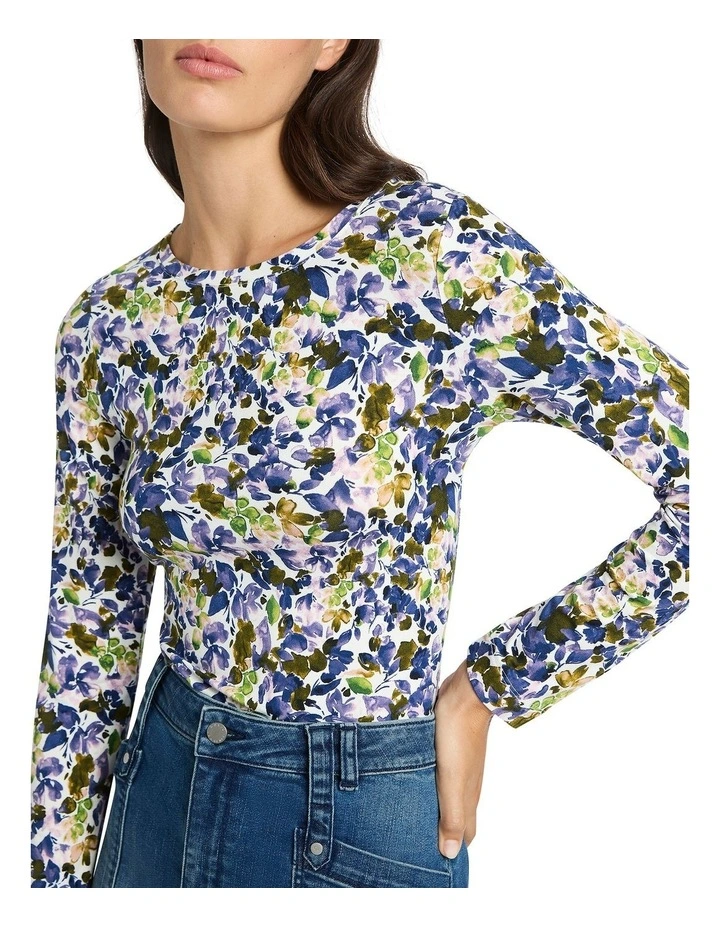 Leilani Bamboo Tee in White Multi image 3