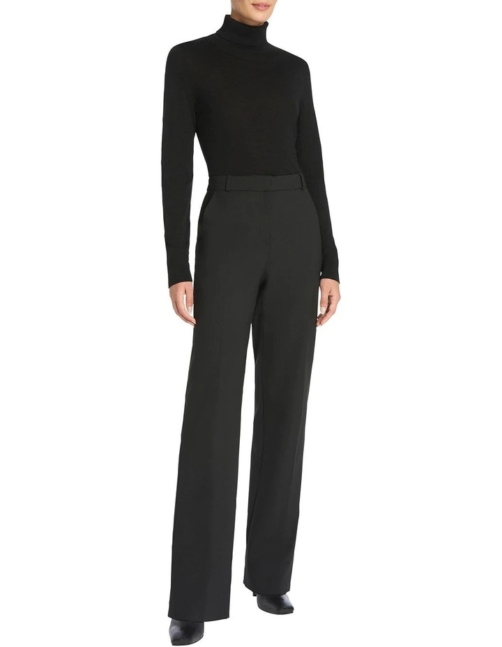 Anita Roll Neck Knit in Black image 2