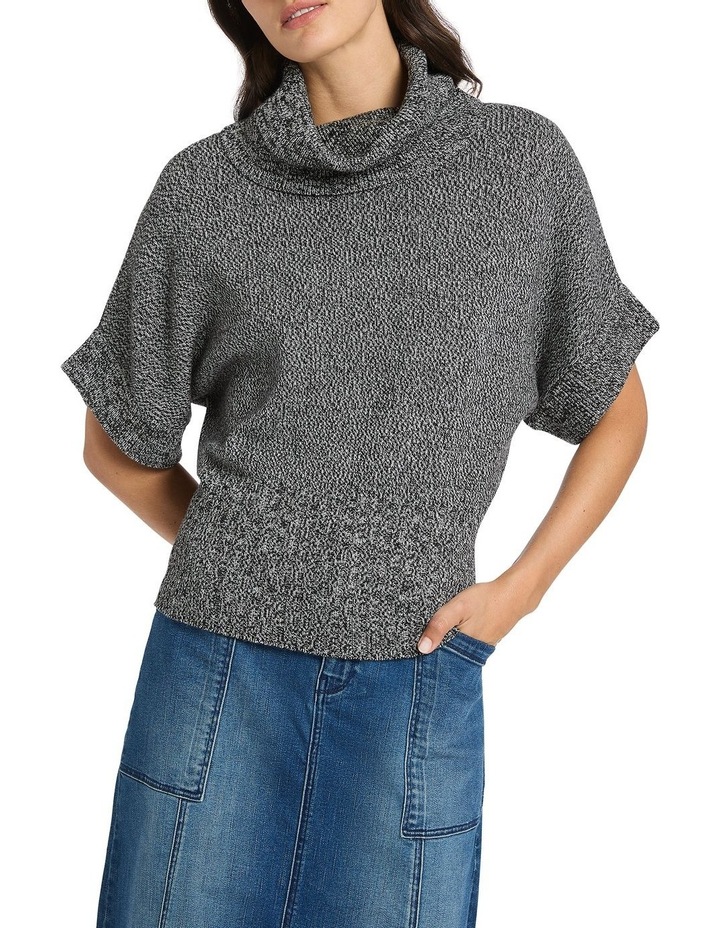 Roll Neck Gilet in Grey Multi Assorted